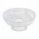 Centro De mesa 30cm com Pé de Vidro Graffiato Transparente